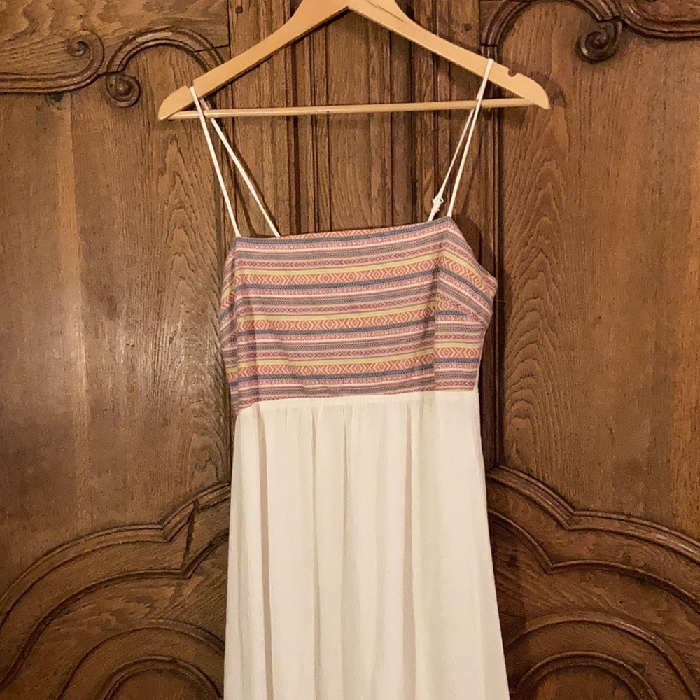 Flying Tomato Embroidered Cream Maxi Dress - Picture 4 of 12